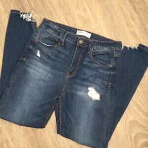 Mudd High-Rise Ankle Jegging shark bite raw hem 11